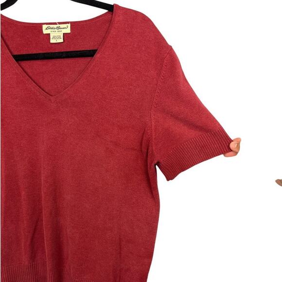 Eddie Bauer 100% Cotton V Neck Sweater Size L - Picture 4 of 7